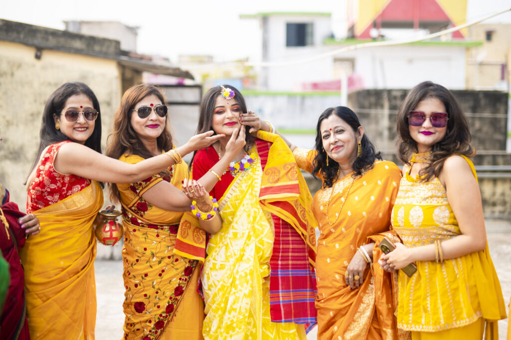 With Bridesmaids & Friends