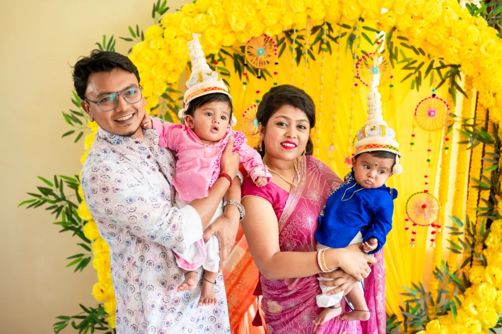 Bengali rice ceremony photography by Golden Memories