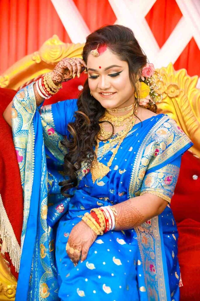 bengali bride look in reception