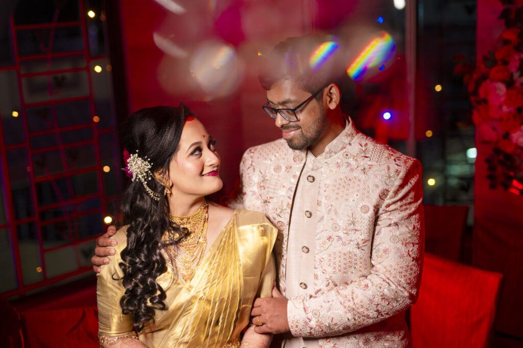 Wedding photography for evening reception