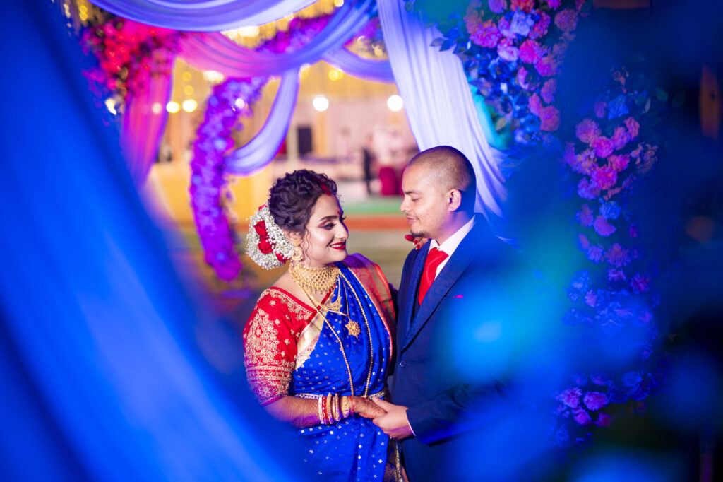 Wedding photography for evening reception