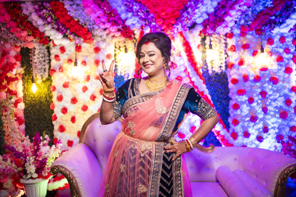 Wedding photography for evening reception